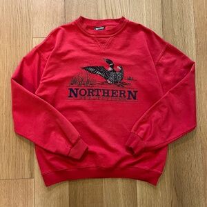Vintage Northern Reflections Red Loon Logo Sweatshirt